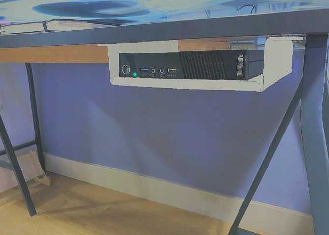 Uchwyt do komputera pod biurko. Ukryty montaż. Blacha na wymiar