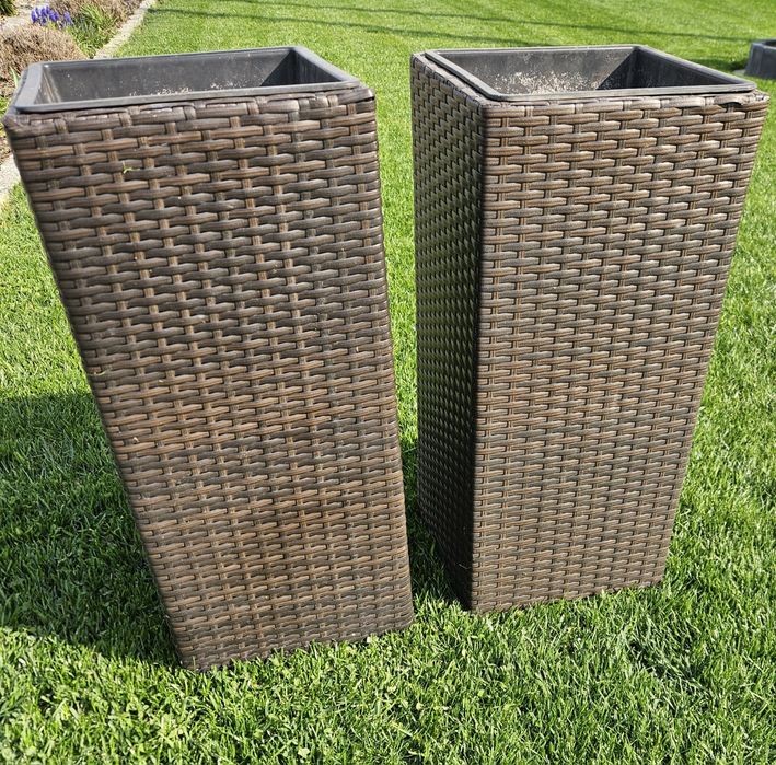 2 szt Doniczka  z technorattanu 60cm