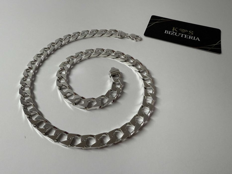 Srebrny Łańcuszek splot Cubana 58,5 CM 121 GRAM ! PR. 925 Okazja !
