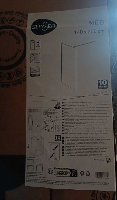 Painel de duche SENSEA NEO CROMADO Leroy Merlin, novo, sem uso.