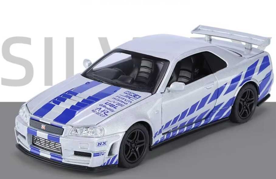Carro Coleção GTR R34 Skyline escala 1:32 (Novo)