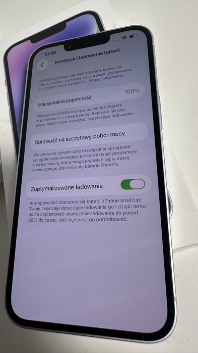 iPhone 14 Purple 256GB bateria 100%