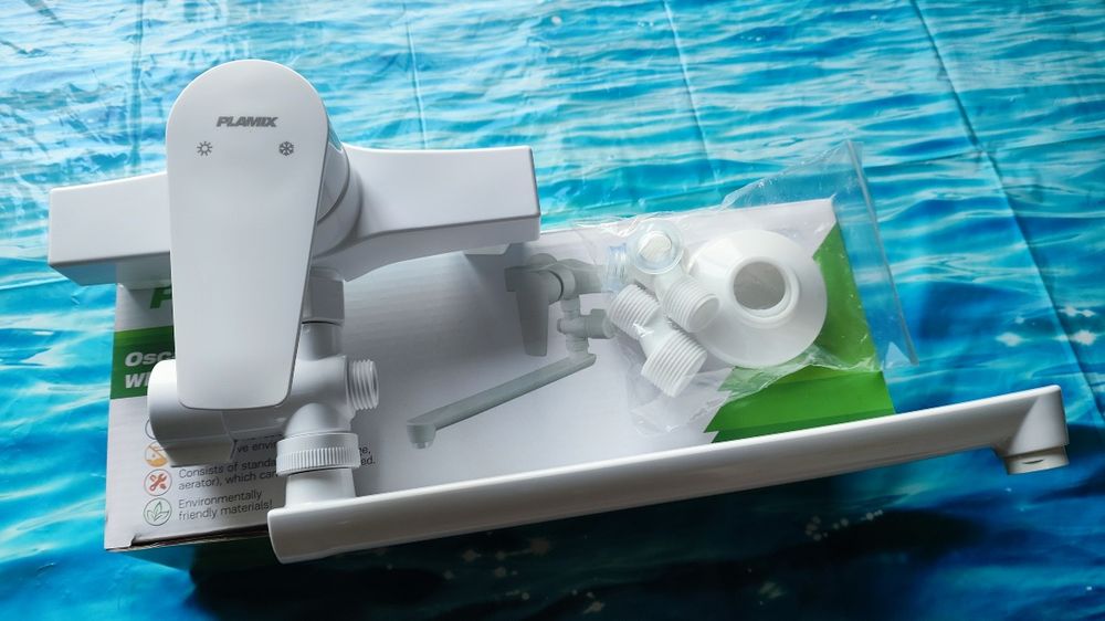 Смеситель, змішувач для ванны Plamix Oscar 006 White