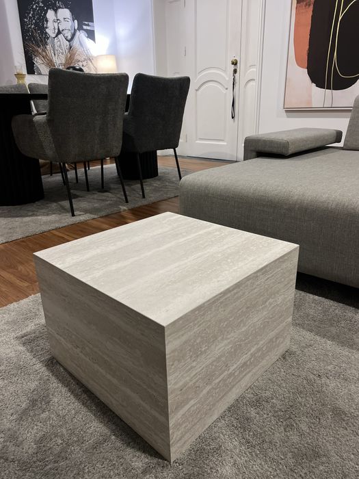 Travertine-Effect Coffee Table64738281027331123