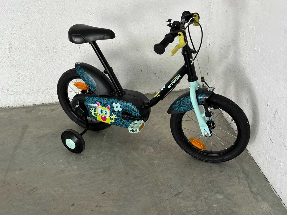 Bicicleta roda 14 ideal 3 - 5 anos com rodinhas