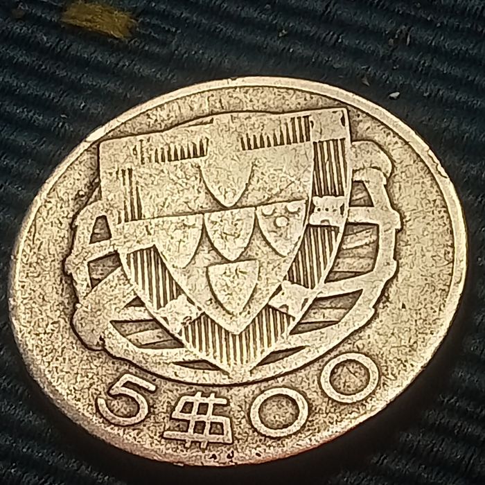 moeda prata 5.00 escudos 1946