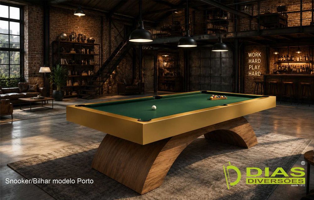 Bilhar/Snooker modelo "Porto" - Novos - (da fábrica para sua casa)
