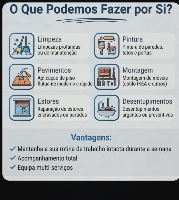 Serviços final de semana