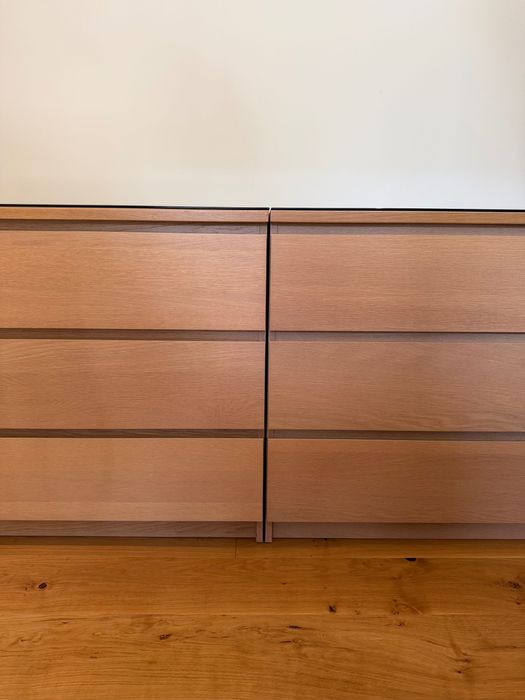 Ikea Malm Comoda 9 gavetas em cor carvalho