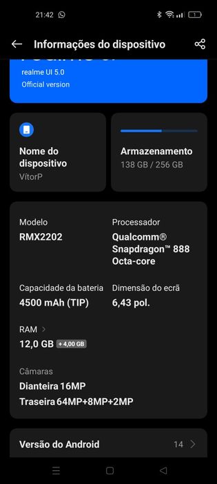 Realme GT 5g (desbloqueado)