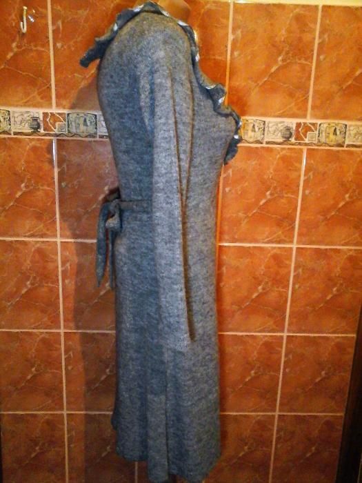 теплое вязаное платье плаття