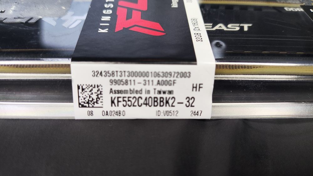 ОЗУ Kingston DDR5 32GB (2x16GB) FURY Beast Black
