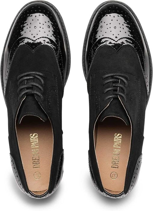 Nowe damskie buty Oxford / półbuty / trzewiki / czarne "38" !2813!