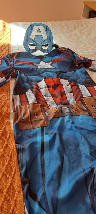 Máscara carnaval capitão América- marvel - 10 anos