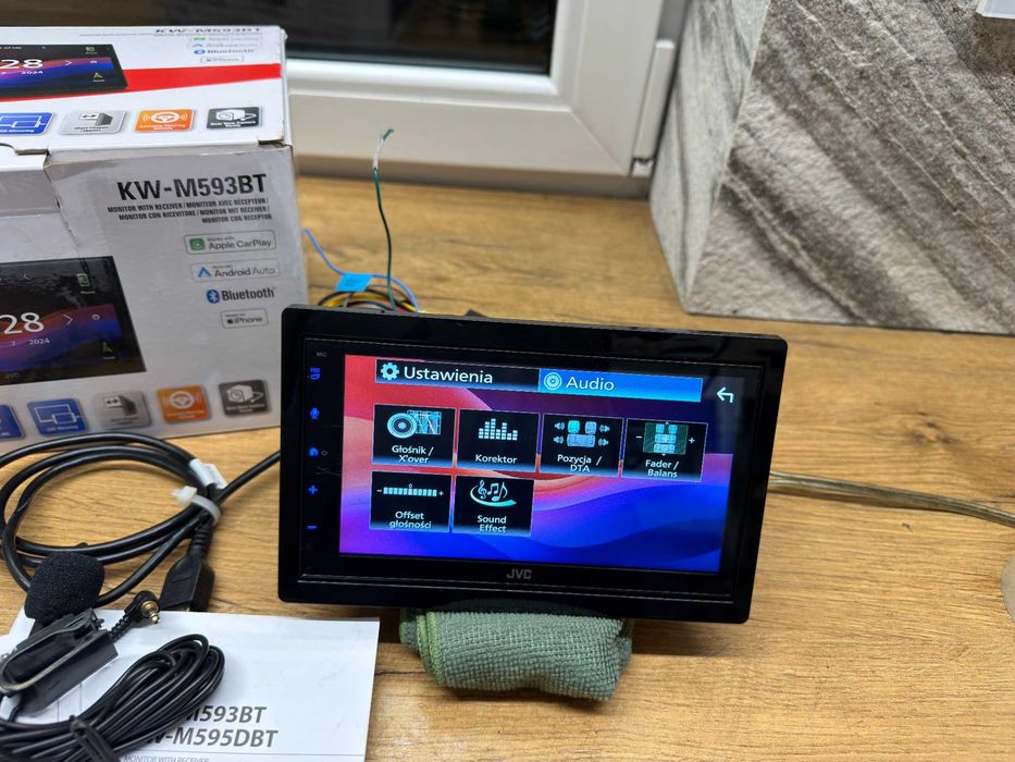 radio samochodowe jvc kw-m593bt,carplay android auto