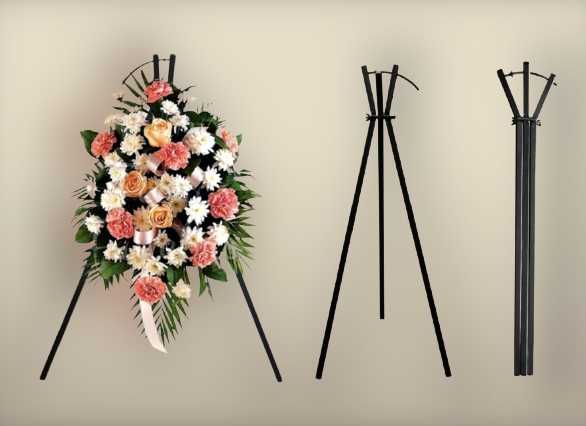 STOJAK NA KWIATY wieńce czarny 120 cm różne kolory i rozmiary