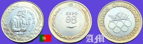 PORTUGAL Moedas 200$00 (escudos) Bimetálicas