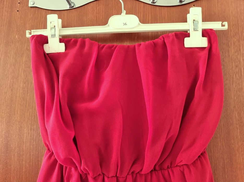 Vestido cai-cai comprido vermelho Stradivarius, tam S - nunca usado