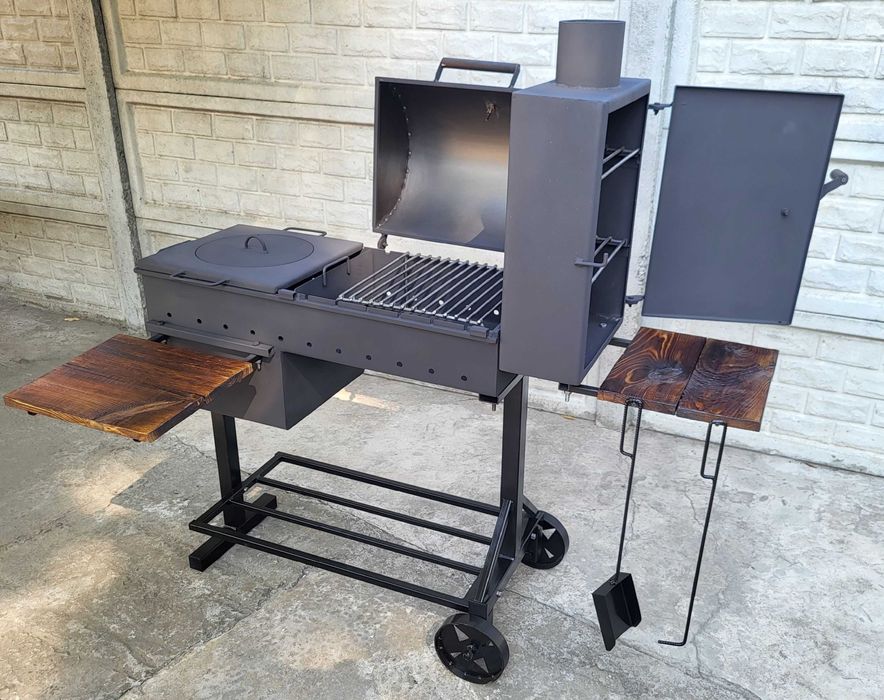 ХИТ! Усиленный! 3/4/5 мм! Мангал Коптильня с Печкой под Казан