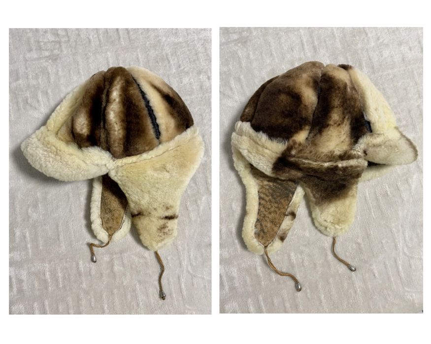 Шапка ушанка из натуральной овчины