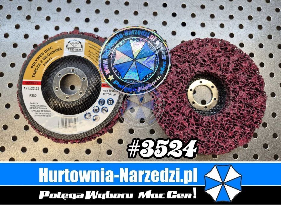 Tarcza ścierna z włókniny do usuwania rdzy 125mm włosy murzyna