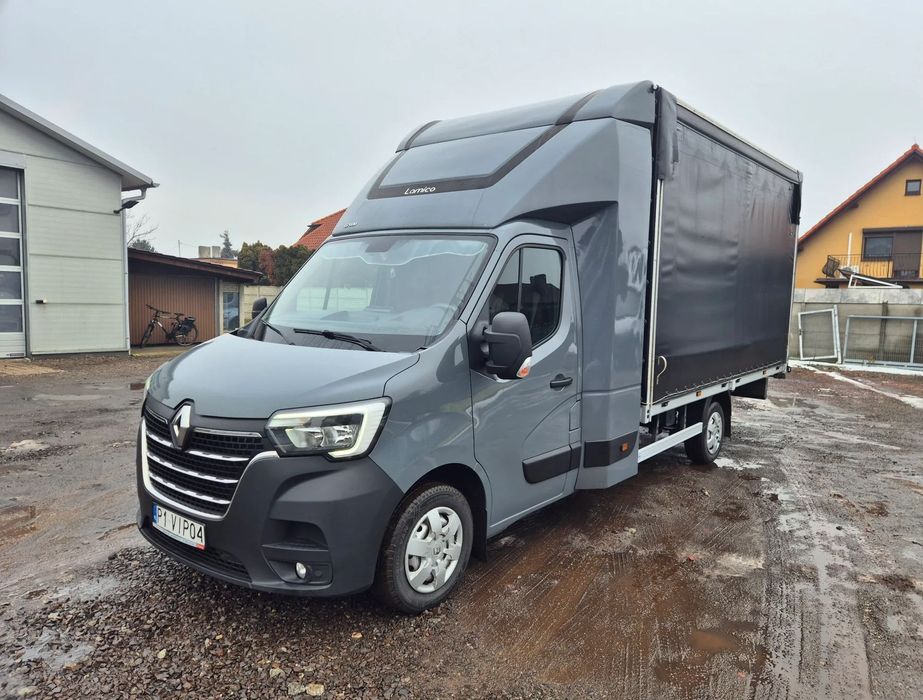 Renault MASTER FIRANA 8EP PLANDEKA SPOJTRAK XL TWINCAB 2.3 165KM SERWIS ASO BEZWYPADKOWY ZADBANY 2023 PODUSZKI FV23% WEBASTO BEZ WKŁADU FINANSOWEGO