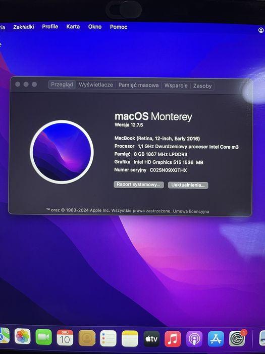 Macbook 12 Apple 8 gb  mobilny mały piekny i poreczny.
