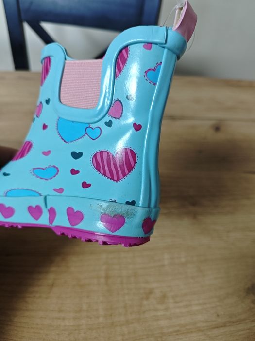 Nowe kalosze dziecięce, gumiaki, gumowce, w serca,  Beck