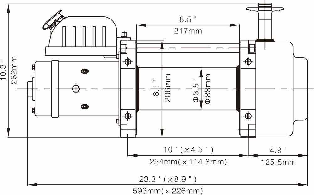 Wyciągarka elektryczna Runva EWN15000 6,8t. 12V 15000 LBS lina stalowa