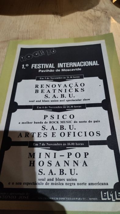 Flyer - primeiro festival internacional pavilhão Moscavide