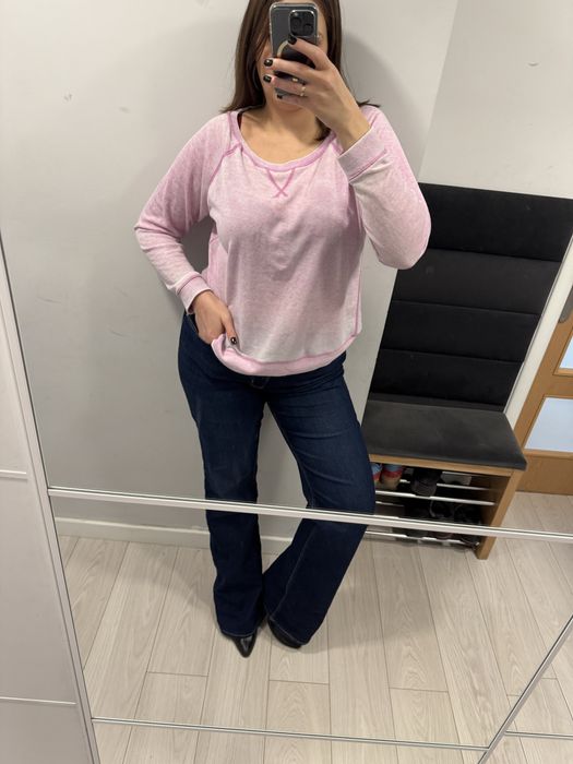 Różowa bluza oversize ombre 46