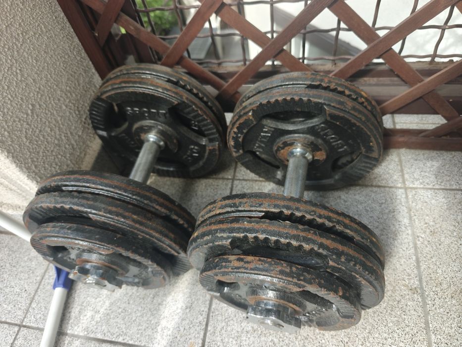 Hantle do ćwiczeń żeliwne 86kg