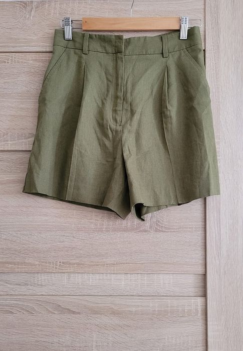 Nowe Lniane krótkie spodenki Zara S