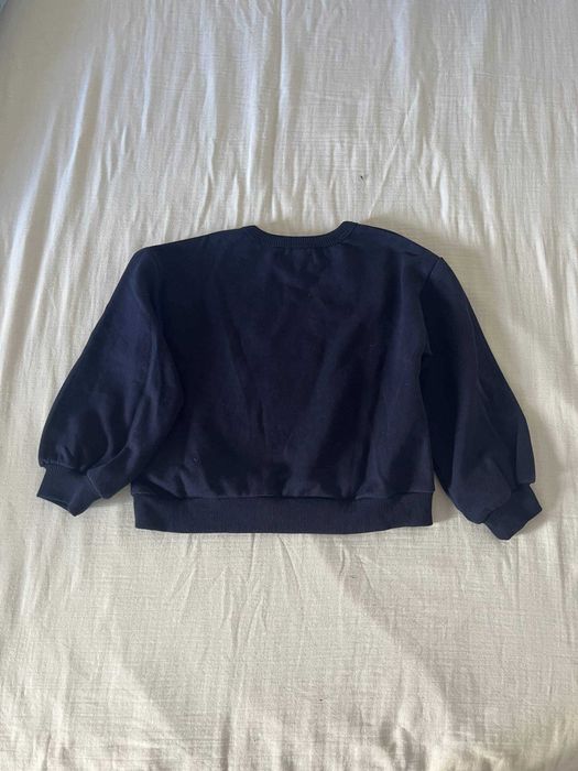Sweatshirt Lefties azul-marinho com cavalo-marinho xadrez, 5-6 anos