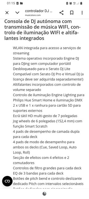 Mesa de Mistura de Dj como nova!