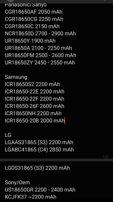 Células / baterias 18650