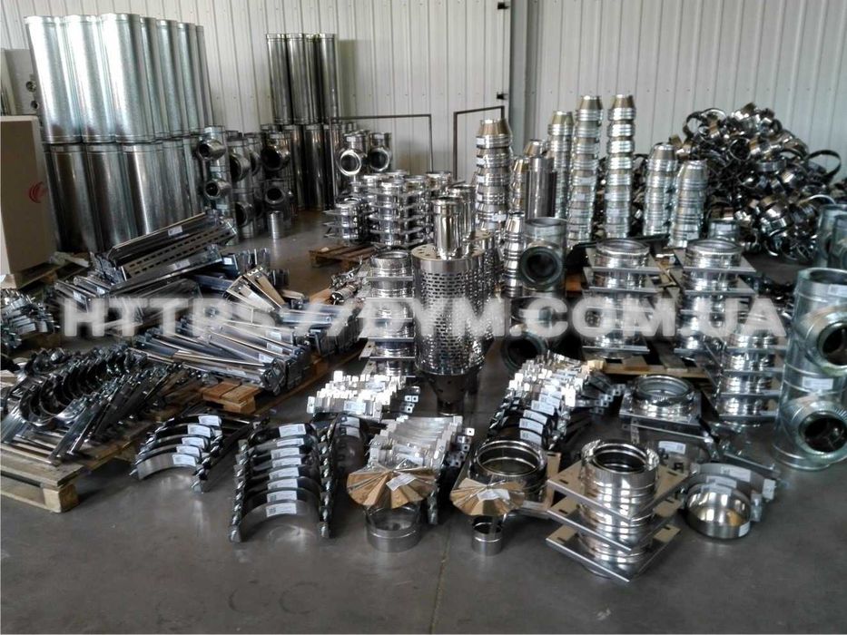 Димохід сендвіч та одностінний під котел камин піч овал рукав