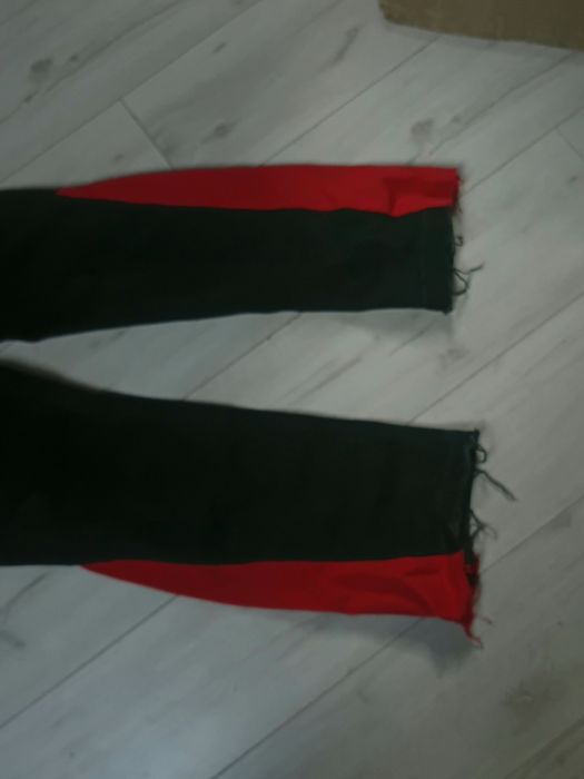 flared jeans red s blek
