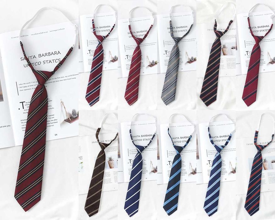 Чорна краватка на резинці жіноча регат на дівчинку класичний галстук