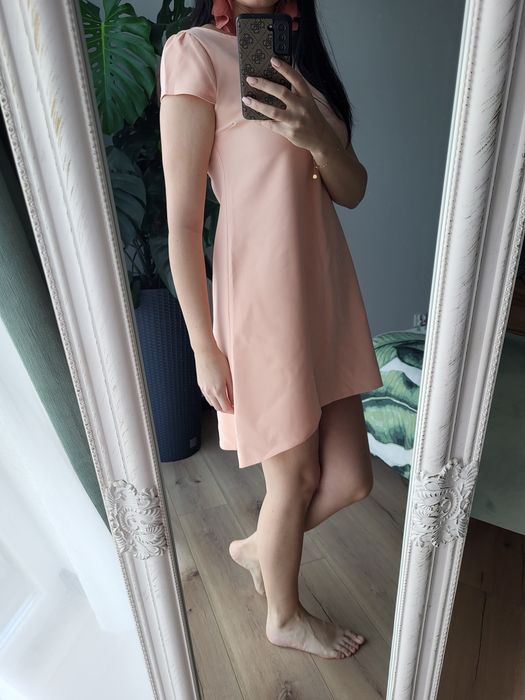 Sukienka mini S łososiowa
