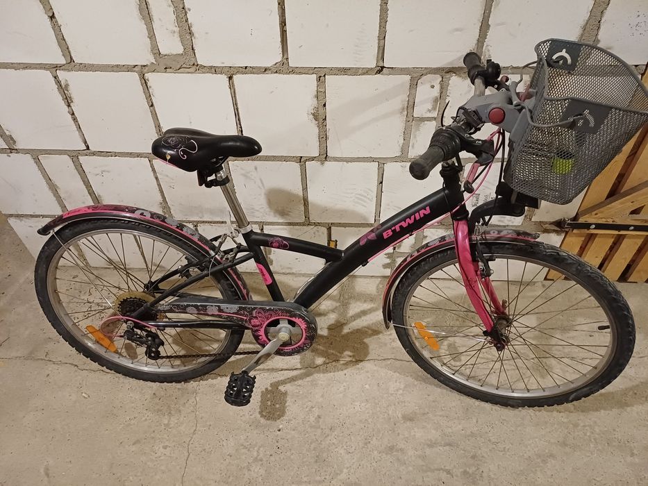 Rower 24" btwin poply 500 dla dziewczynki