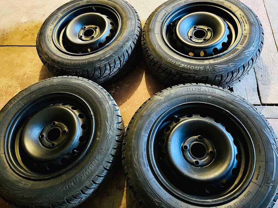 Зимние колеса в сборе 185/70 R14 Идеал + Колпаки