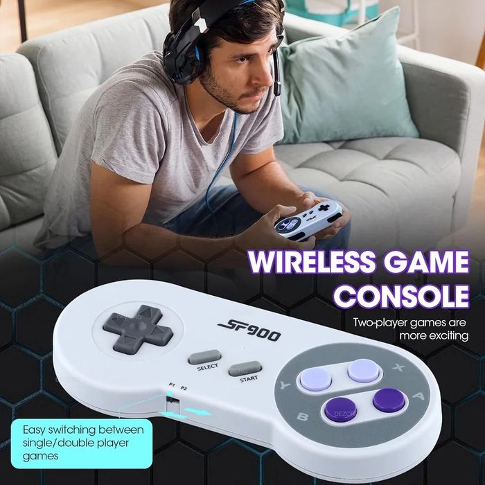 Consola Jogos Retro com 5000 jogos + 2 comandos sem fios