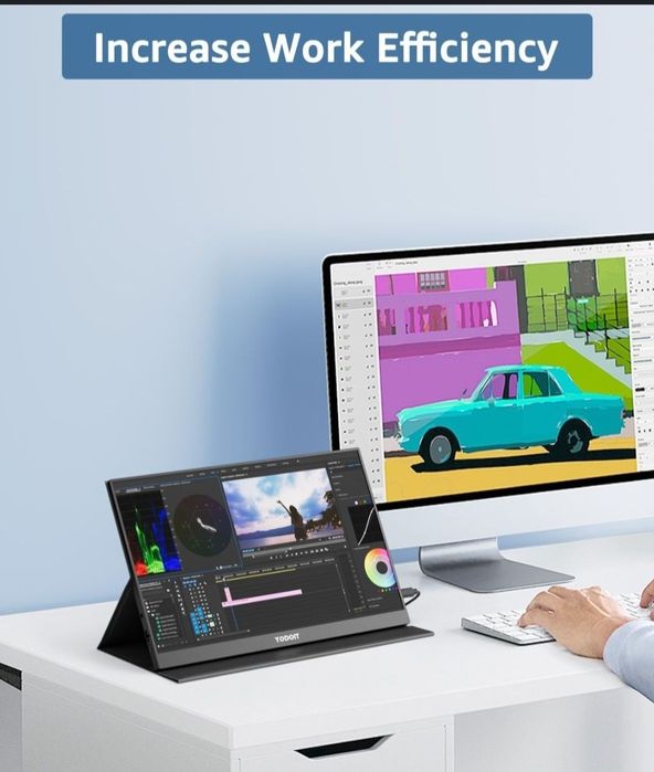 Yodoit PTM15 Przenośny ekran 15,6 cala 1920 × 1080 FHD