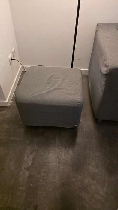 Sofá 3 Lugares IKEA Norsborg Cinzento + Puff / Apoio de Pés