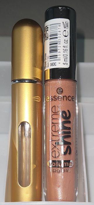 Lip gloss e recarga de perfume