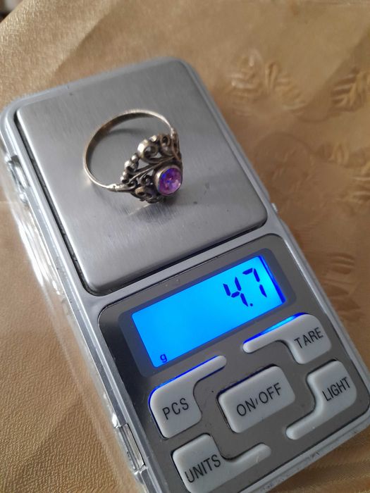 Pierścionek srebrny przedwojenny