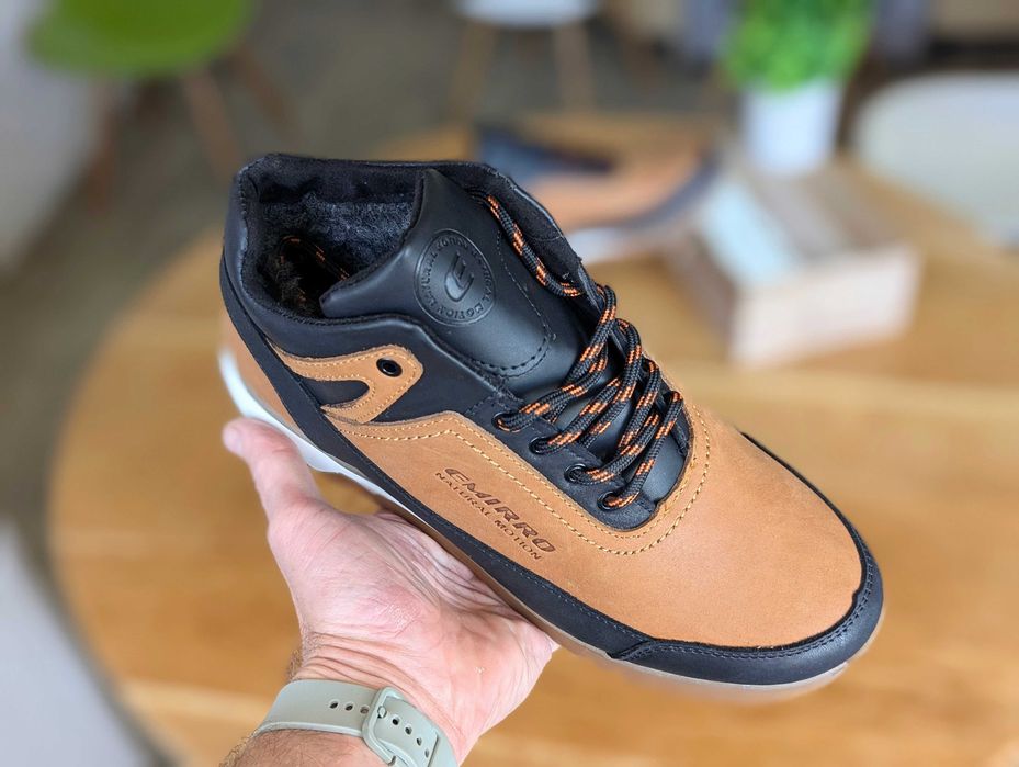 Чоловічі зимові черевики натуральна шкіра теплі і зручні БОтинки мужск