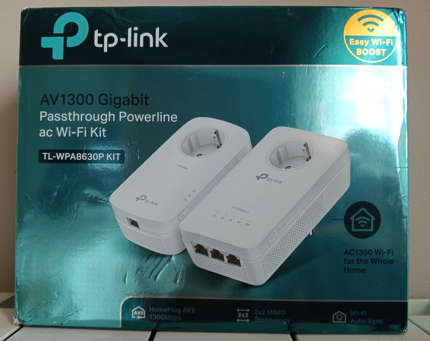 TL-WPA8631P KIT Novo AV1300 Gigabit Passthrough Powerline ac Wi-Fi Kit