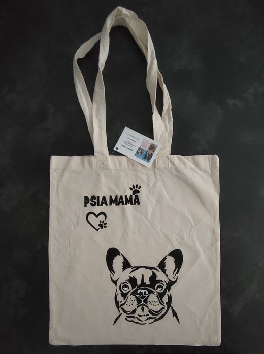 Torba shooper dla psiary, psia mama, buldog francuski